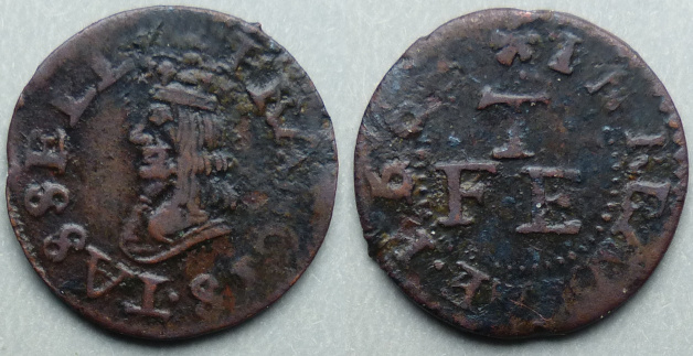 Reading, Francis Tassel 1663 farthing Reading, Francis Tassel 1663 farthing